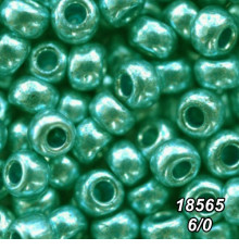 Бісер Preciosa 6/0 бірюзовий (18565-6/0-1с) металізований 50 гр.