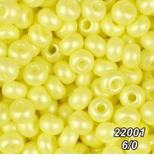 Бісер Preciosa 6/0 жовтий (22001-6/0-1с) перлинний 50 гр.