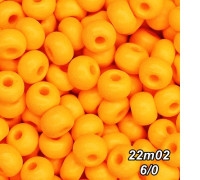 Бисер Preciosa 6/0 оранжевый (22m02-6/0-1с) матовый 50 гр.
