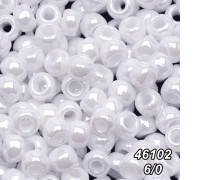 Бісер Preciosa 6/0 білий (46102-6/0-1с) перлинний 50 гр.