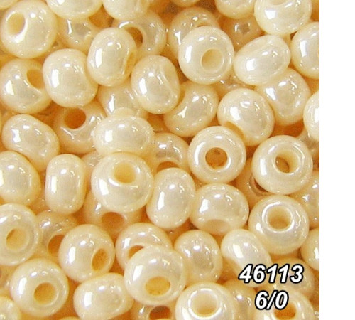 Бісер Preciosa №6/0 бежевий (46113-6/0-1с) перлинний 50 гр.