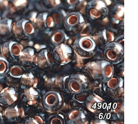 Бисер Preciosa 6/0 серый (49010-6/0-1с) прокрашенный медным 50 гр.