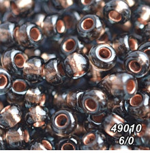 Бісер Preciosa 6/0 сірий (49010-6/0-1с) профарбований мідним 50 гр.