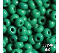 Бисер Preciosa 6/0 зелёный (53240-6/0-1с) натуральный 50 гр.