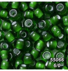 Бисер Preciosa 6/0 зелёный (55066-6/0-1с) прозрачный, прокрашенный 50 гр.