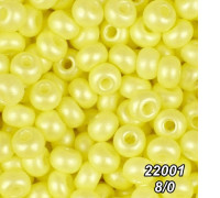 Бисер Preciosa 8/0 жёлтый (22001-8/0-1с) жемчужный 50 гр.