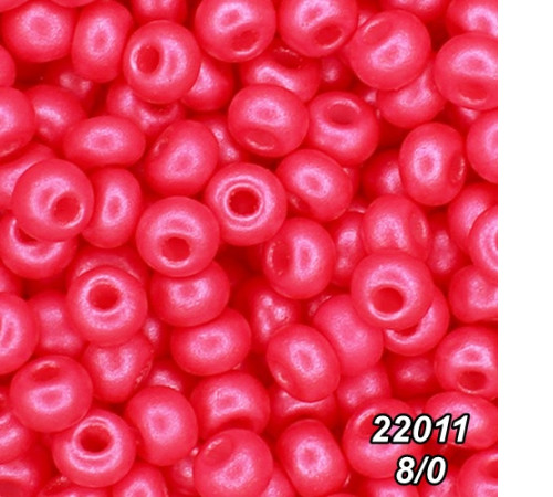 Бісер Preciosa 8/0 рожевий (22011-8/0-1с) перлинний 50 гр.