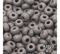 Бисер Preciosa 8/0 серый (43020-8/0-1с) натуральный 50 гр.