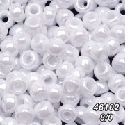 Бісер Preciosa 8/0 білий (46102-8/0-1с) перлинний 50 гр.