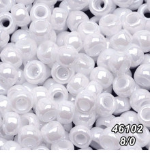 Бісер Preciosa 8/0 білий (46102-8/0-1с) перлинний 50 гр.