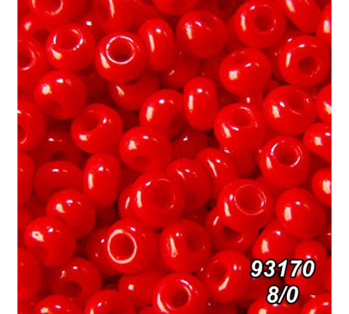 Бисер Preciosa 8/0 красный (93170-8/0-1с) натуральный 50 гр. Бисер Preciosa 8/0 красный (93170-8/0-1с) натуральный 50 гр.