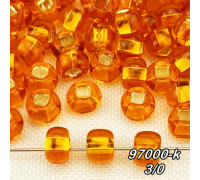 Бісер Preciosa 3/0 помаранчевий (97000-k-3/0-1с) профарбований сріблом 50 гр.
