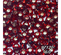 Бисер Preciosa 6/0 бордовый (97120-6/0-1с) прокрашенный серебром 50 гр.