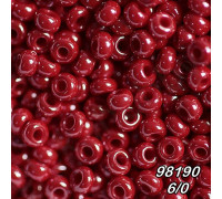 Бисер Preciosa 6/0 красный (98190-6/0-1с) перламутровый 50 гр.