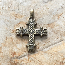 Згарда хрест “Вишиванка”, (25х25 мм.). Метал: бронза zgb-02