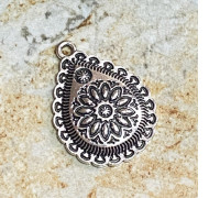 Підвіска згарда “Соняшник ", крапля (2,9х2,1 см.) Колір: срібло zgs-105