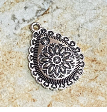 Підвіска згарда “Соняшник ", крапля (2,9х2,1 см.) Колір: срібло zgs-105