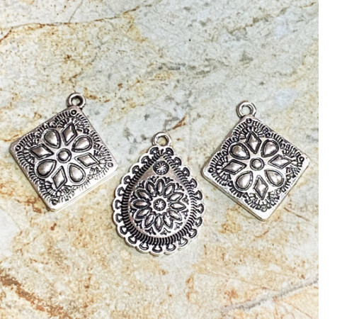 Згарди “Комплект Соняшник, крапляі” (3 шт.) Колір: срібло zgs-106