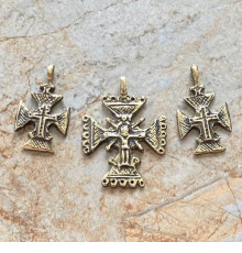Згарди “Комплект Хрести”, (3 шт.). Метал: бронза zgb-112