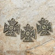 Згарда хрест “Козацький Косиця шовкова квітка ” (2,3х2,0 см.). Метал: бронза zgb-29
