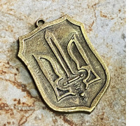 Підвіска-кулон “Тризуб медаьйон" (4,5х3,0 cм.) Метал: бронза pkb-50