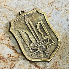 Підвіска-кулон “Тризуб медаьйон" (4,5х3,0 cм.) Метал: бронза pkb-50