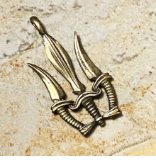 Підвіска-кулон “Тризуб кенджали” (4,5х2,5 см.) Метал: бронза pkb-54