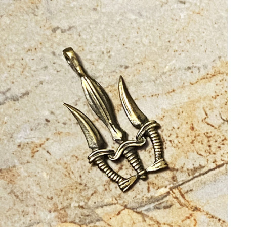 Підвіска-кулон “Тризуб кенджали” (3,5х1,8 см.) Метал: бронза pkb-55