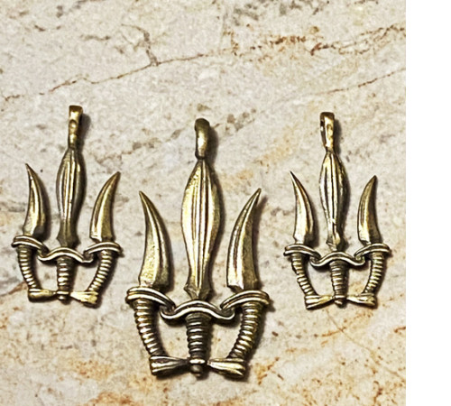 Підвіска-кулон Комплект “Тризуб кенджали” 3 шт. Метал: бронза pkb-56