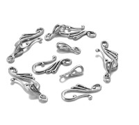 Застібка гачок d-8,0 мм. L-25мм. Колір металу: срібло. Упаковка (10 шт.) 57999-s