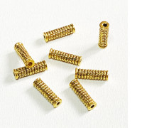 Металеві намистини, Трубка (14,2*4,1 мм.) Колір: золото. Упаковка: 10 шт. 50002-z