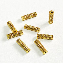 Металеві намистини, Трубка (14,2*4,1 мм.) Колір: золото. Упаковка: 10 шт. 50002-z