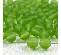 Бусины Preciosa стеклянные 50230 Olivine matt (6 мм.) Цвет: оливковый, матовый 50 гр. (+- 175 шт.)