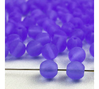 Бусины Preciosa стеклянные 30050 Dark Sapphire matt (6 мм.) Цвет: голубой, матовый 50 гр. (+- 175 шт.)