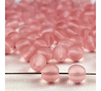 Намистини Preciosa скляні 71200 Pink Opal matt (6 мм.). Колір: рожевий, матовий. 50 гр. (+- 175 шт.)