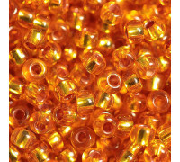Бисер Preciosa №10/0 оранжевый (87060-10/0-1с) прокрашенный серебром 50 гр.