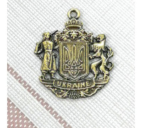 Підвіска-кулон “UKRAINE” (4,0х3,5 см.) Метал: бронза pkb-07
